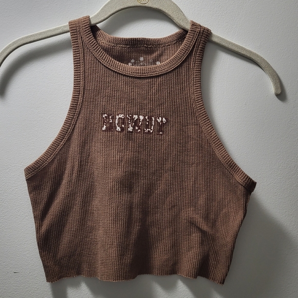 OG Babe "Howdy" brown Crop top Size S - Picture 2 of 6